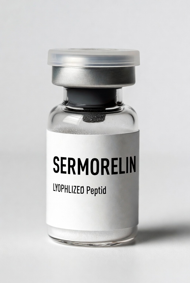 Sermorelin >= 99% HPLC research peptide vial